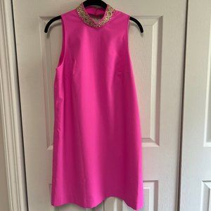 NWT Lilly Pulitzer Brandi Beaded Stretch Shift in Mandevilla Pink Size 4